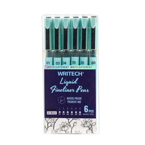 LIQUID FINELINER PEN (6 PCS SET)
