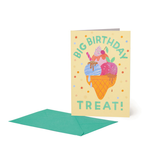 LARGE GREETING CARD - ICE CREAM