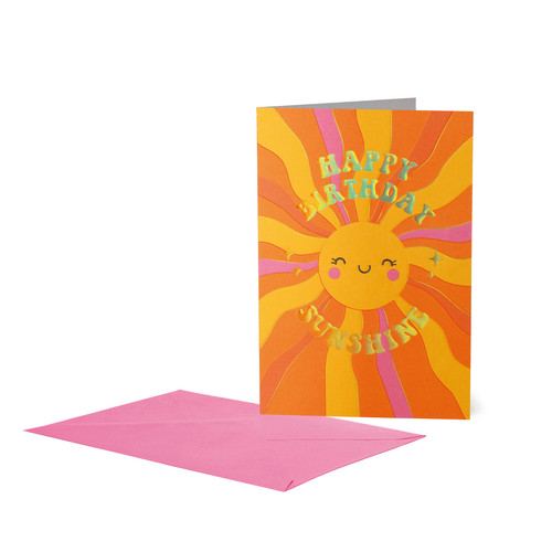 LARGE GEETING CARD - HAPPY BIRTHDAYS SUN