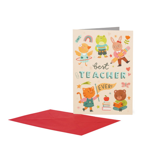 LARGE GREETING CARD - BEST TEACHER
