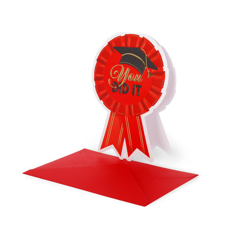 LARGE GEETING CARD - YOU DID IT - COCKADE