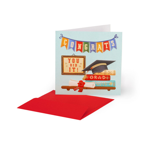 SMALL GREETING CARD - CONGRATS