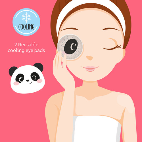 REUSABLE COOLING EYE PADS - CHILL OUT - PANDA