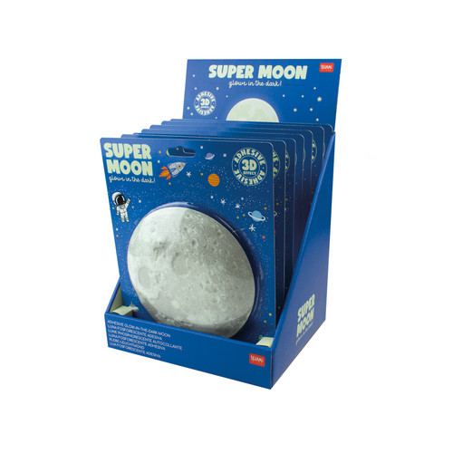 ADHESIVE GLOW-IN-THE-DARK MOON - SUPER MOON - SPACE