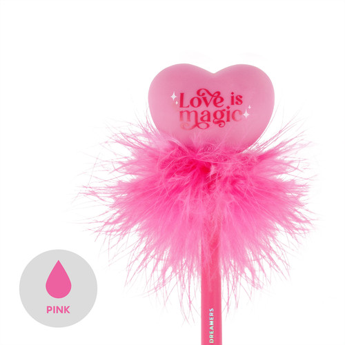 LIGHT-UP HEART BALLPOINT PEN - WRITING IS MAGIC - HEART