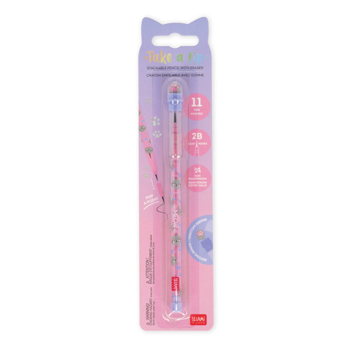 STACKABLE PENCILS - TAKE A TIP - KITTY