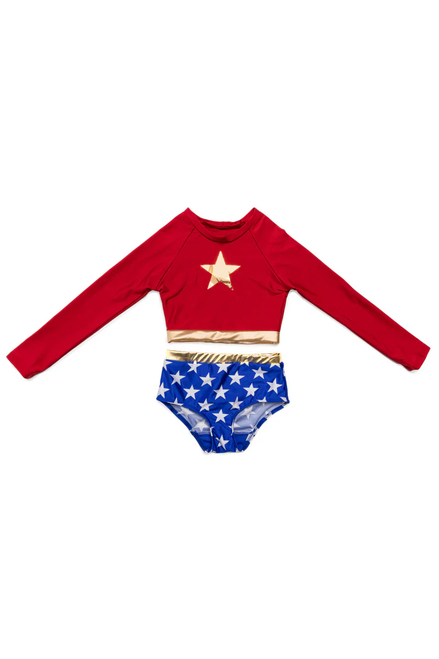 Wonder Girl Swimsuit Set (2 pcs), SIZE US 5-6