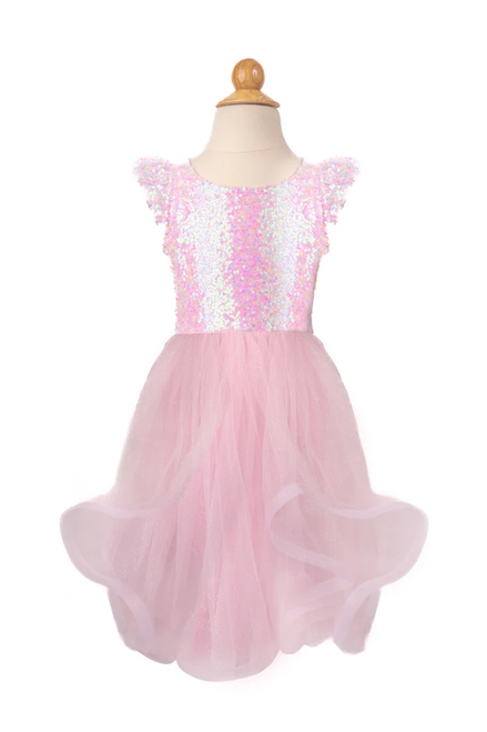 Pink Sequins Twirl Dress, SIZE US 5-6