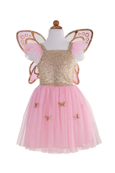 Gold Butterfly Dress with Wings, SIZE US 5-7