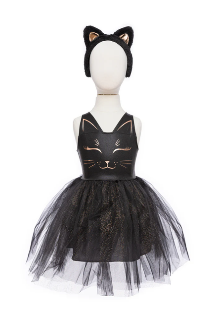 Black Cat Dress with Headband, SIZE US 3-4