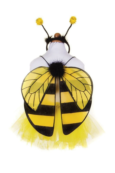 Glitter Bumblebee Tutu with Wings & Headband, SIZE US 4-6