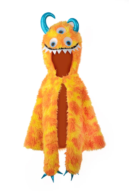 Giggle the Monster Cape, Orange/Yellow, SIZE US 4-6