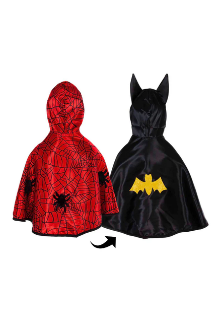 Toddler Reversible Spider and Bat Cape, SIZE US 2-3T