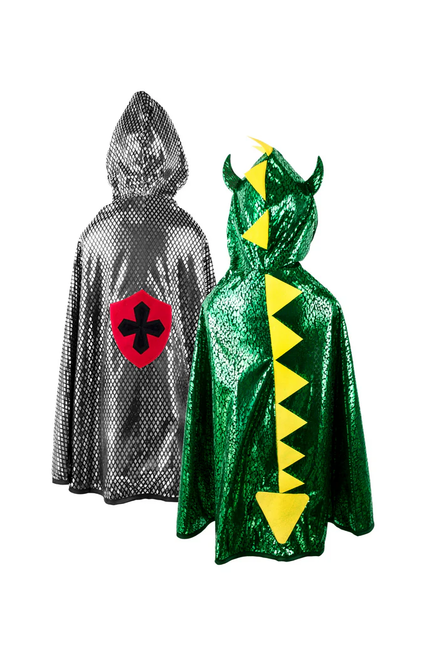 Reversible Dragon and Knight Cape, SIZE US 5-6