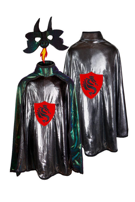 Reversible Ultimate Knight and Dragon Cape with Mask, SIZE US 5-6