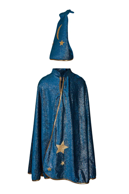 Starry Night Cape with Hat, Turquoise, SIZE US 7-8