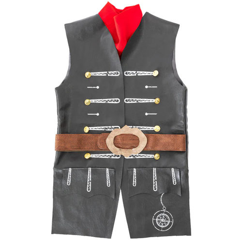 Skully Pirate Vest with Belt & Scarf, SIZE US 5-6