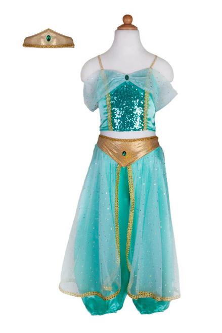 Jasmine Princess Dress, Teal, SIZE US 3-4