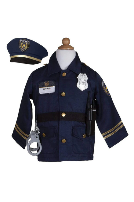 Police Officer Jacket with Hat & Accessory Set (5 pcs), SIZE US 5-6