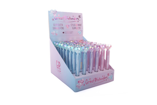 Glam Queen Diamond Pens (48 pcs), 3 styles assorted