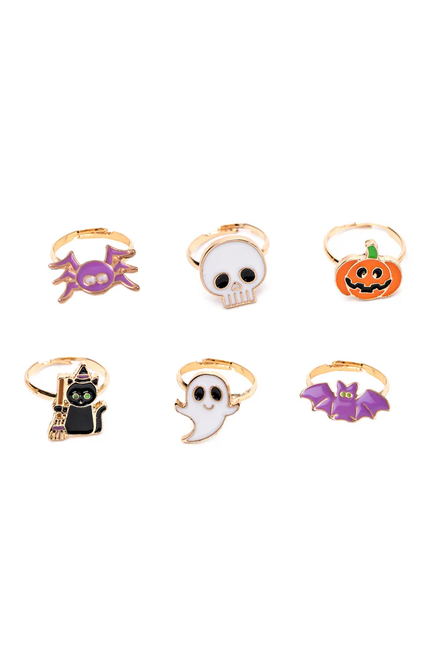Spooky Wooky Halloween Rings (24 pcs), 6 styles assorted