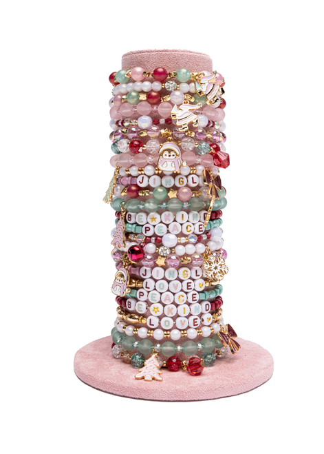 Holiday Bracelets with Velvet Stand (24 pcs)