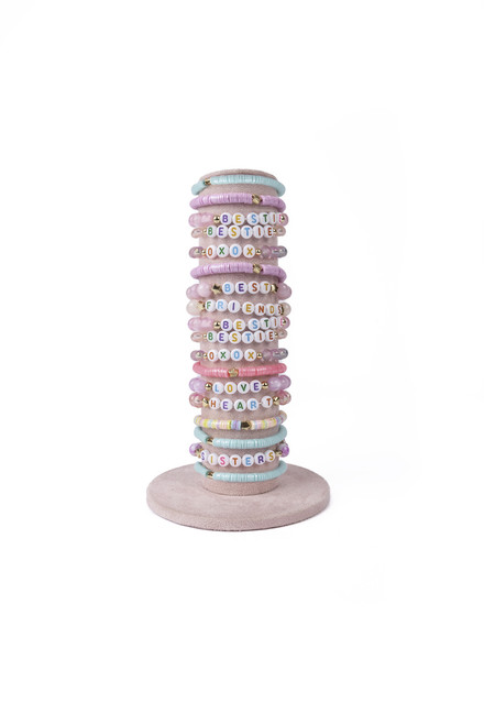 Pastel Concert Tour Bracelets with Velvet Stand (24 pcs)