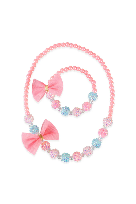 Think Pink Necklace & Bracelet Set (2 pcs)