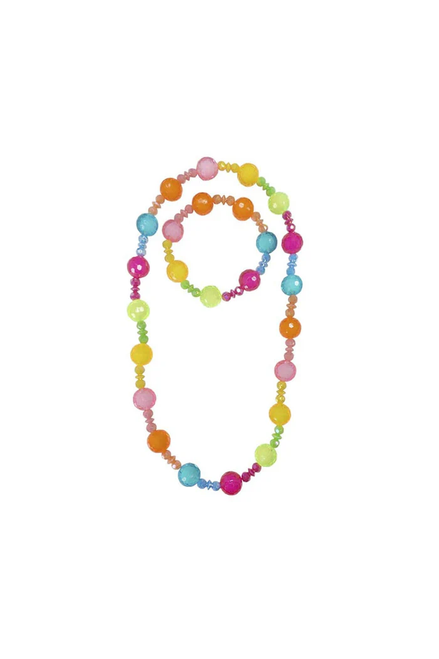 Gumball Rainbow Necklace & Bracelet Set (2 pcs)