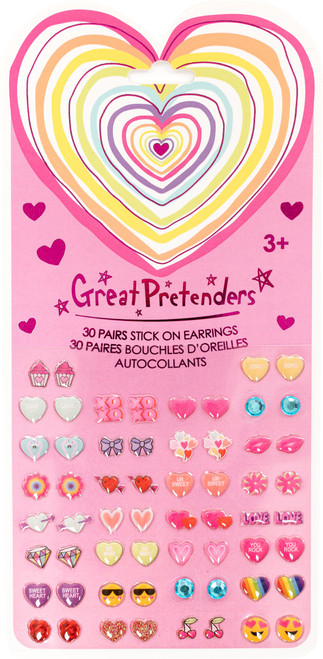 Heart Stick-on Earrings (30 pairs)