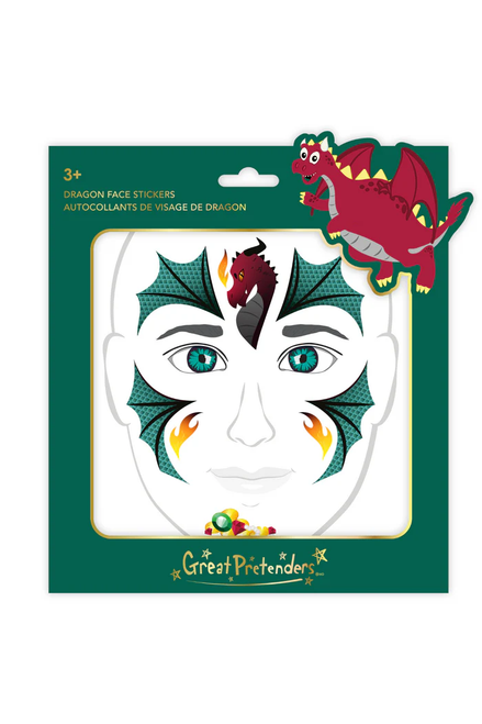 Dragon Face Sticker Sheet (8 pcs)