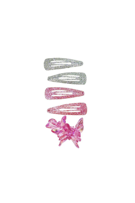 Fairy Fun Butterfly Ponytail Holder & Clip Set (6 pcs)