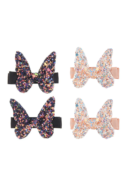 Rockstar Butterfly Hairclip Set (2 pcs), 2 styles assorted