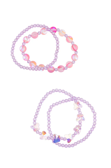 Boutique Shimmer Butterfly Bracelet Set (2 pcs), 2 styles assorted