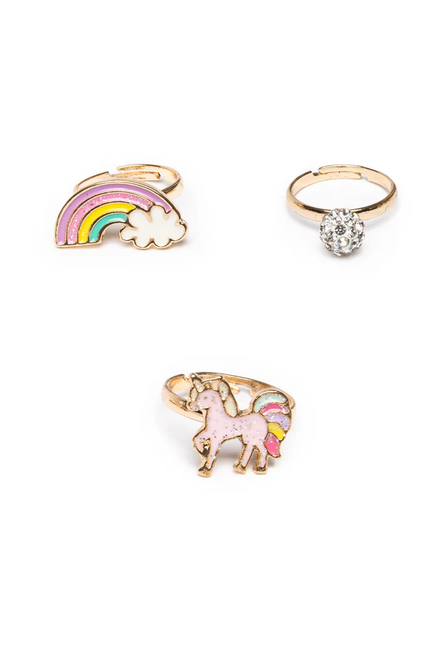 Boutique Unicorn Rainbow Ring Set (3 pcs)