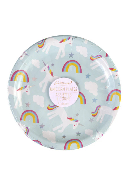 Plate Set - Unicorn, Small (8 pcs)