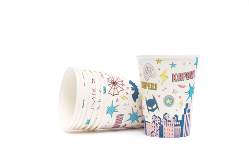 Cups - Superhero Star (8 pcs)