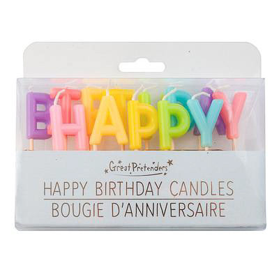 Candle Set - Happy Birthday, Rainbow (13 pcs)