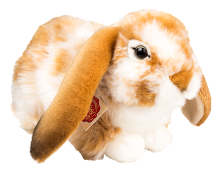 Hermann Teddy Lop-eared rabbit lying light-brown/white spotted 30 cm