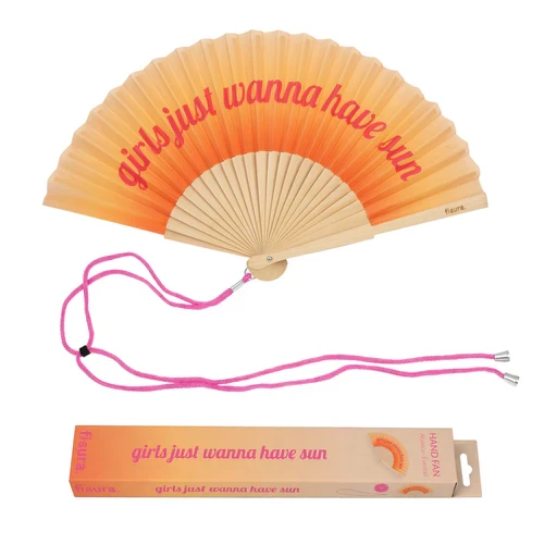 Hand fan  "girls just wanna have sun"