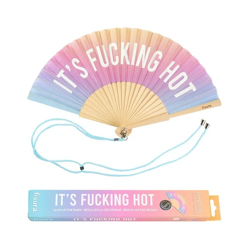 Hand fan " fucking hot" gradient - Glow in the dark