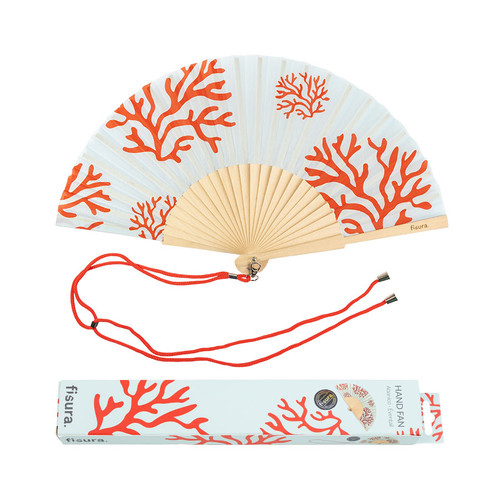 Hand fan "corals"