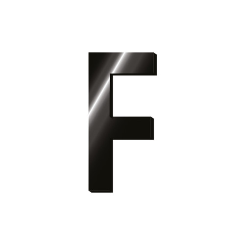 ADHESIVE METAL LETTER - MY INITIAL - F
