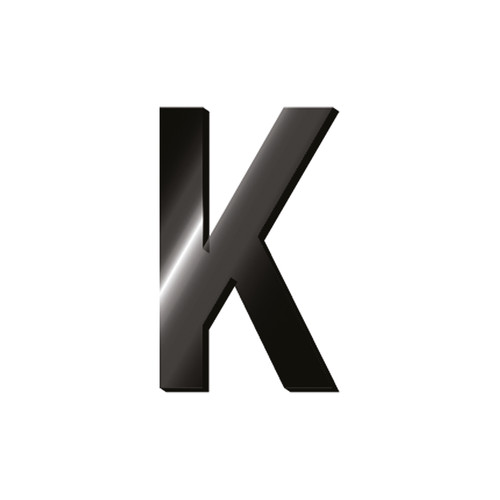 ADHESIVE METAL LETTER - MY INITIAL - K