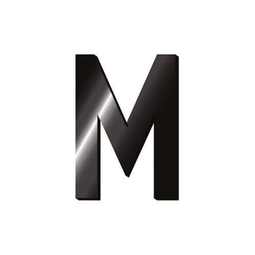 ADHESIVE METAL LETTER - MY INITIAL - M