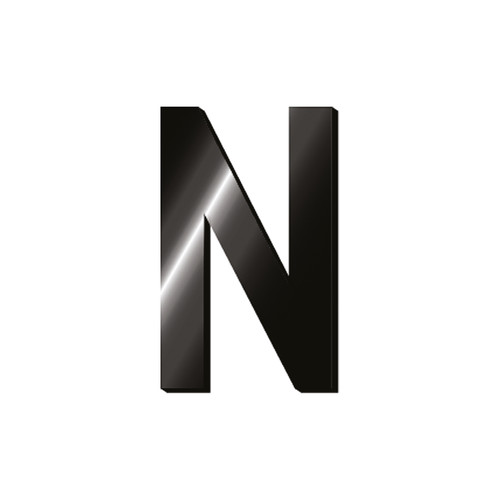 ADHESIVE METAL LETTER - MY INITIAL - N