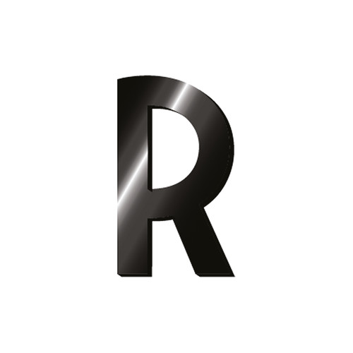 ADHESIVE METAL LETTER - MY INITIAL - R