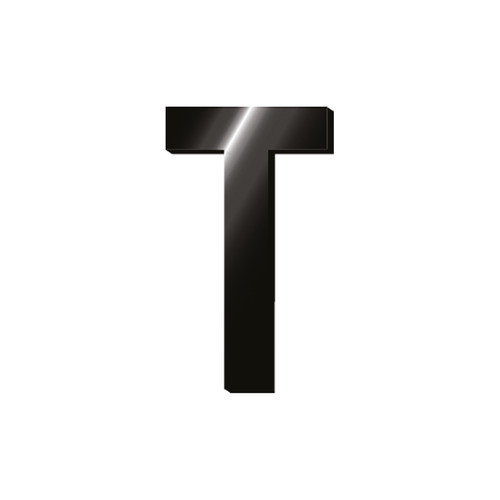 ADHESIVE METAL LETTER - MY INITIAL - T