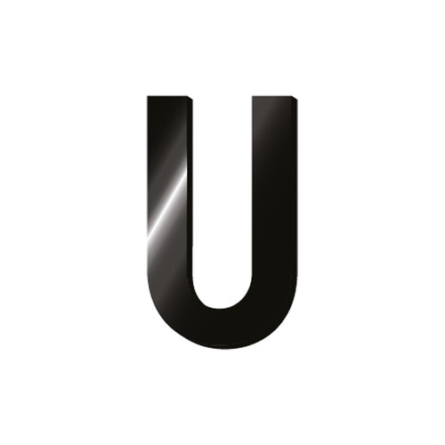 ADHESIVE METAL LETTER - MY INITIAL - U