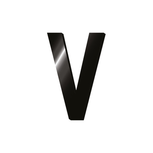 ADHESIVE METAL LETTER - MY INITIAL - V